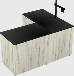 L-shaped office desk