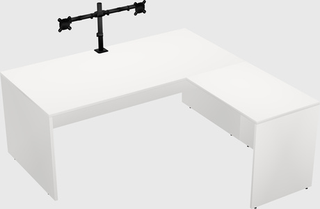L-shaped office desk