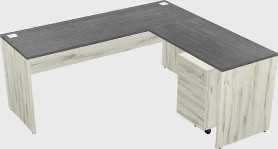 L-shaped office desk