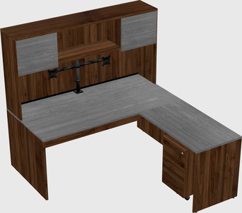 L-shaped office desk