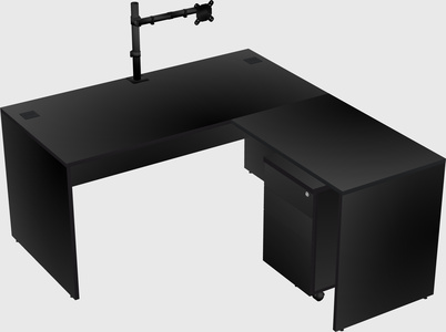 L-shaped office desk