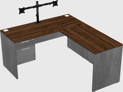 L-shaped office desk