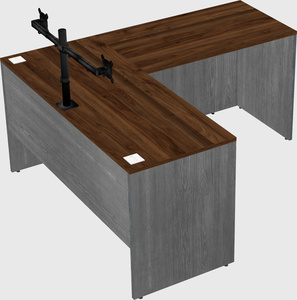 L-shaped office desk
