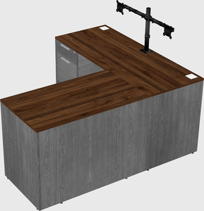 L-shaped office desk
