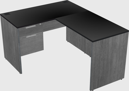 L-shaped office desk
