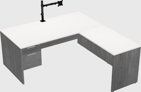 L-shaped office desk
