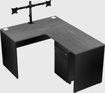 L-shaped office desk