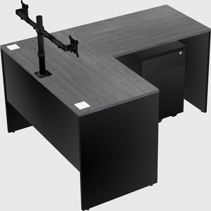 L-shaped office desk