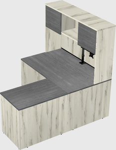 L-shaped office desk