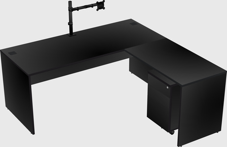 L-shaped office desk