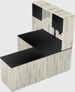 L-shaped office desk