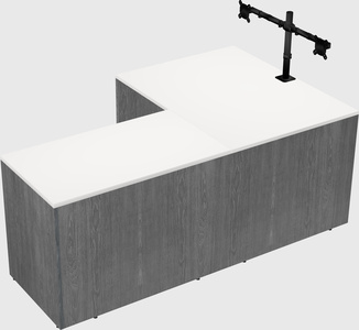 L-shaped office desk