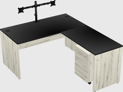 L-shaped office desk