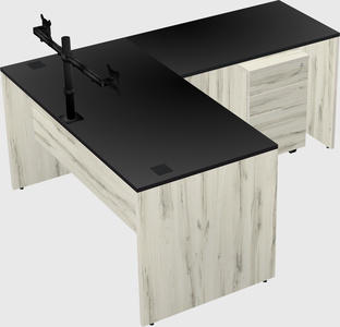 L-shaped office desk