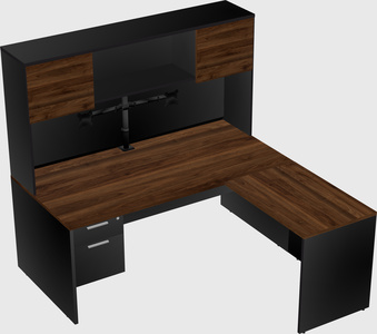 L-shaped office desk