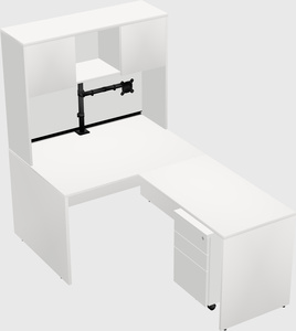 L-shaped office desk