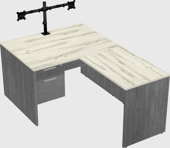 L-shaped office desk