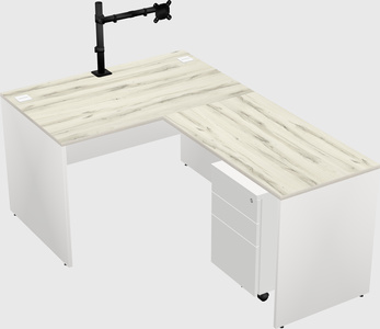L-shaped office desk