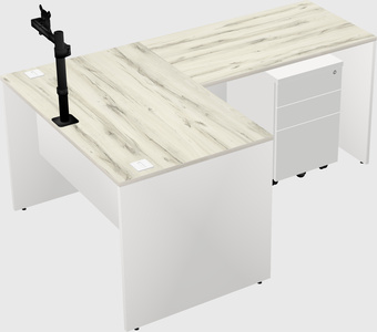 L-shaped office desk