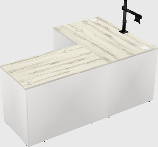 L-shaped office desk