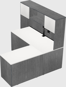 L-shaped office desk