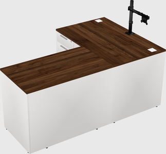 L-shaped office desk