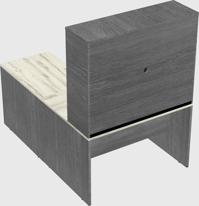 L-shaped office desk