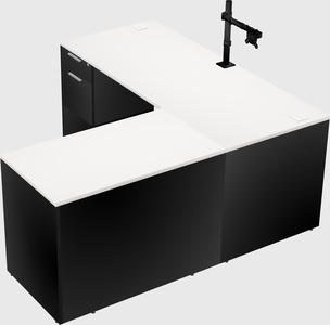 L-shaped office desk