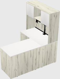 L-shaped office desk