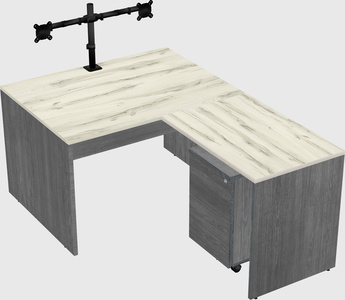 L-shaped office desk