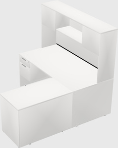 L-shaped office desk