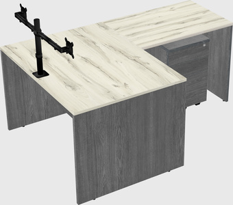 L-shaped office desk
