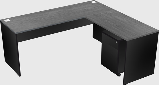 L-shaped office desk