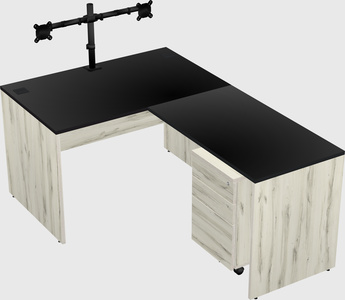 L-shaped office desk