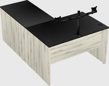 L-shaped office desk