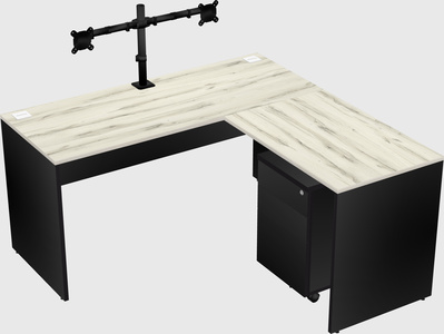 L-shaped office desk