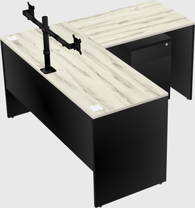 L-shaped office desk
