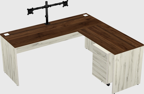 L-shaped office desk