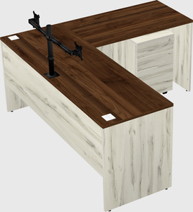 L-shaped office desk