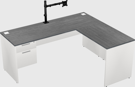 L-shaped office desk