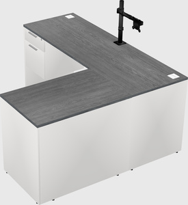 L-shaped office desk
