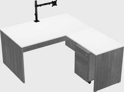 L-shaped office desk