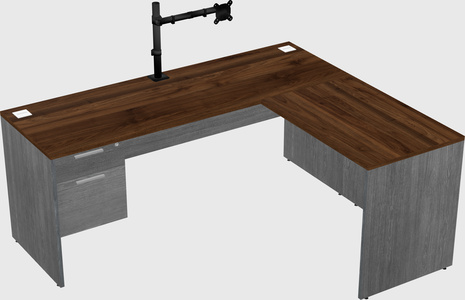 L-shaped office desk