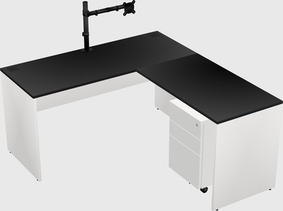 L-shaped office desk