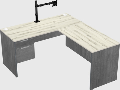 L-shaped office desk