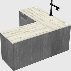 L-shaped office desk