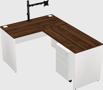 L-shaped office desk