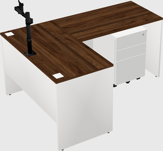 L-shaped office desk