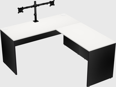 L-shaped office desk