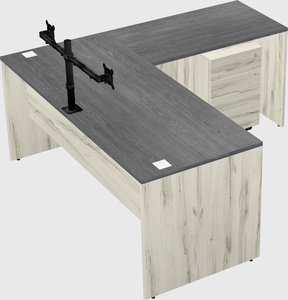 L-shaped office desk